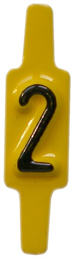 [PUI6JN-5] CARACTERE AMOVIBLE CHIFFRE -5- H 8MM  FOND JAUNE / RELIEF NOIR PAR 25 REPGDF/5